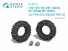 Quinta Studio QT35012 Dodge WC Family tyre set with chains (Zvezda) 1/35